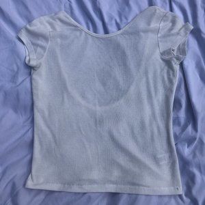 White Open Back Top